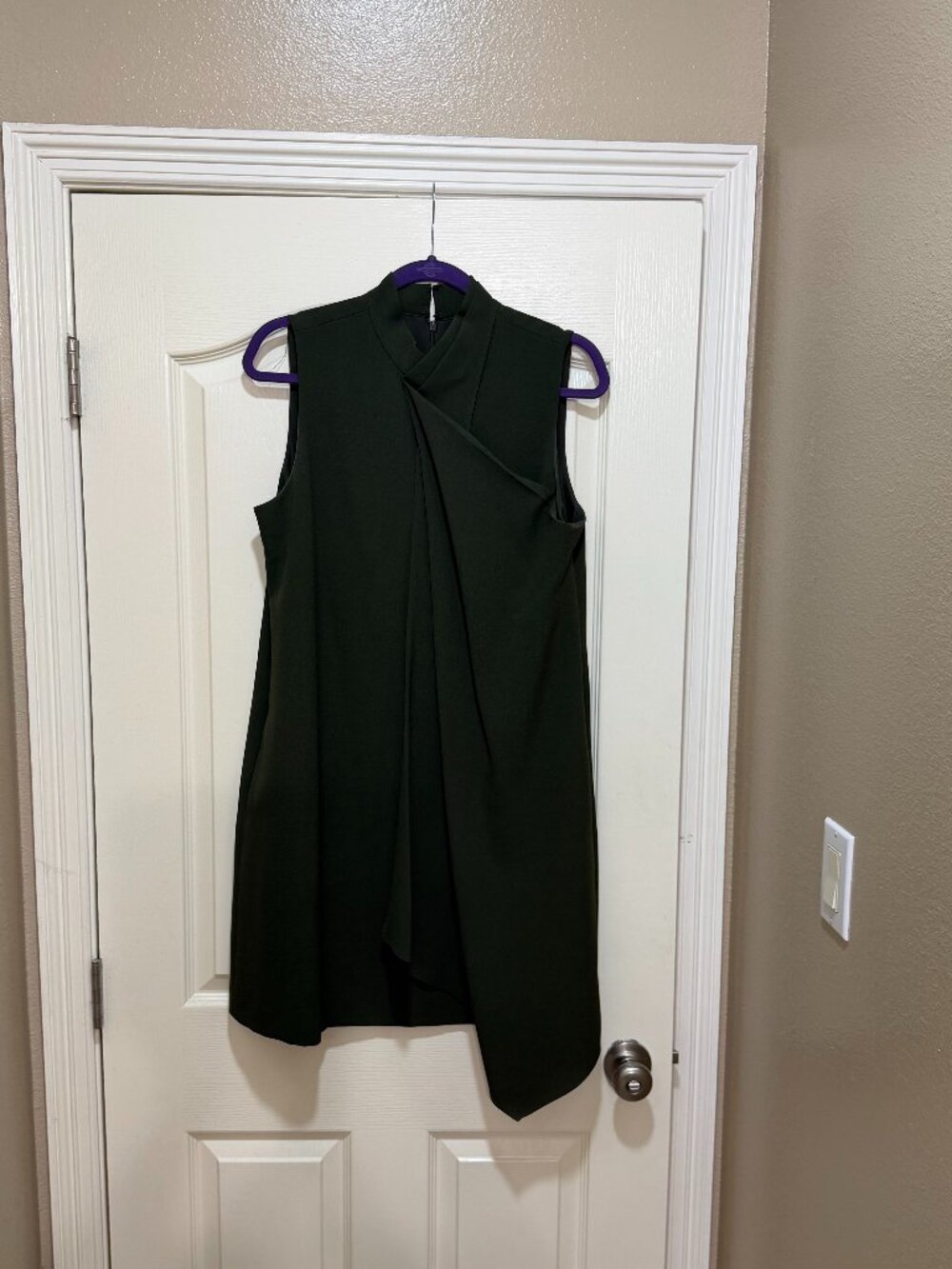 Antonio Melani Asymmetrical Size 8 Dress - Olive Green